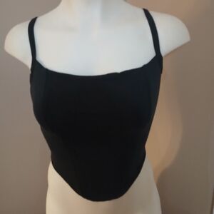 PINK Victoria's Secret Nwt Black Corset Top